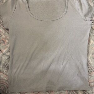 Hollister Light Gray Short Sleeve Top